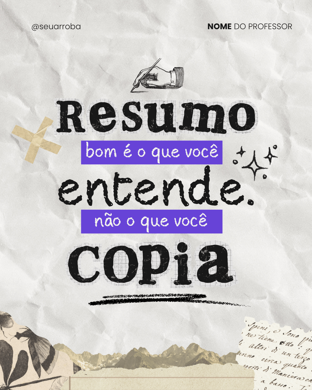 Exemplo de post editável para professores