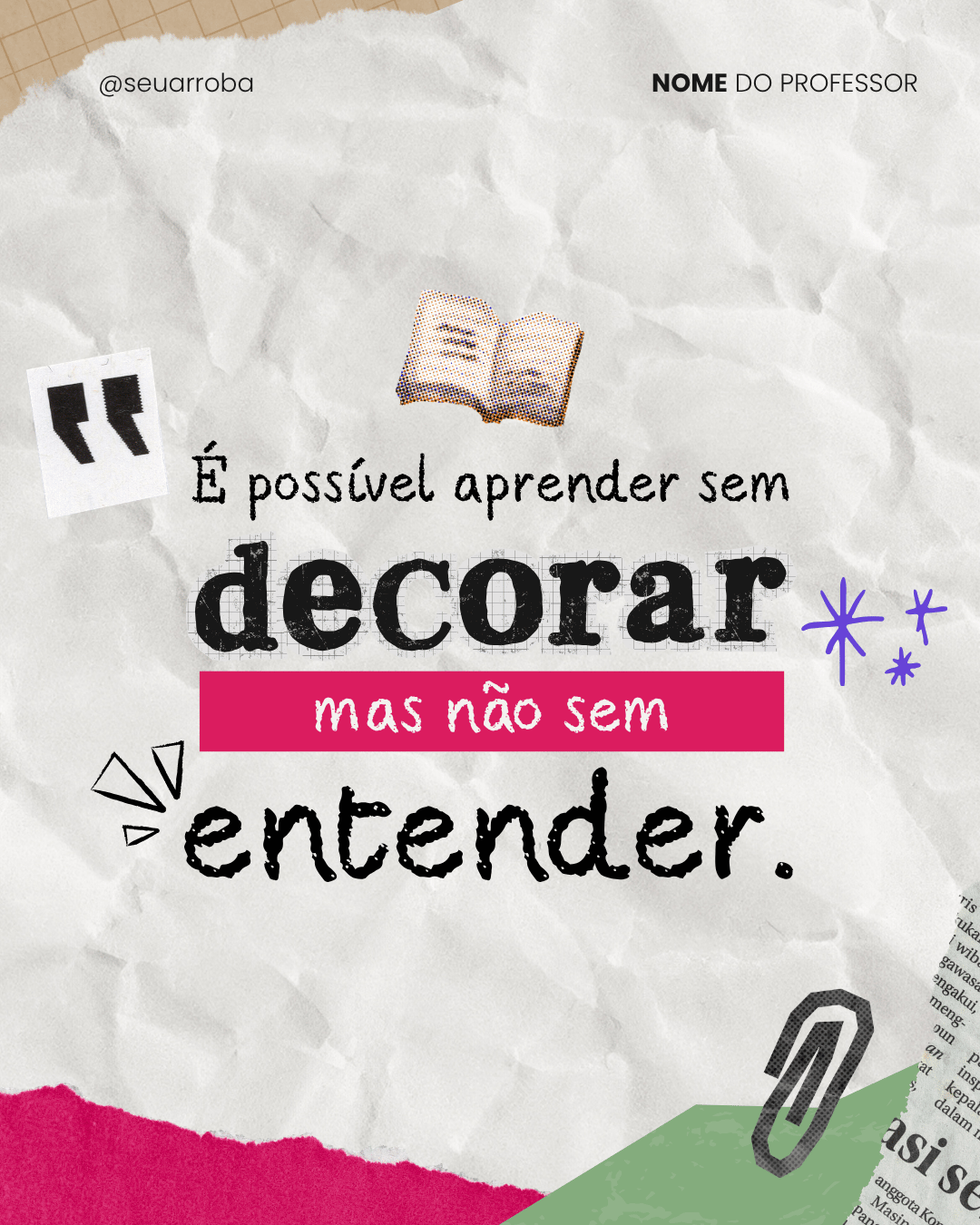 Post 74 do Pack da Teacher