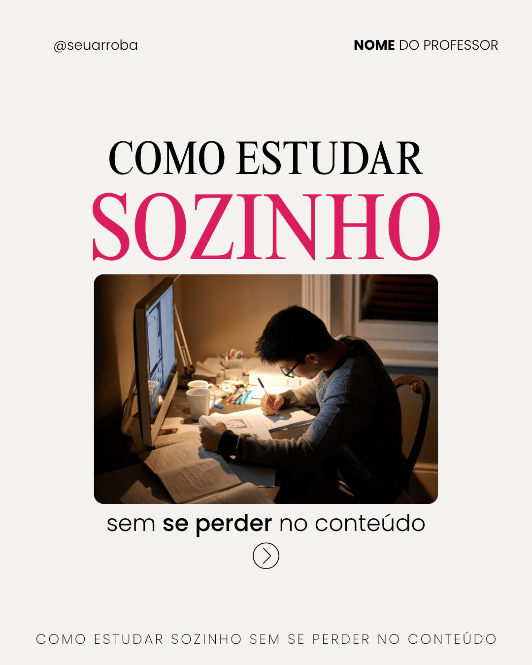 Exemplo de carrossel do Pack da Teacher